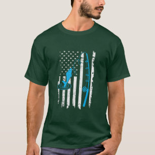 Amerikanska Fiskeriorganisationen Rod Flagga Fishe T Shirt