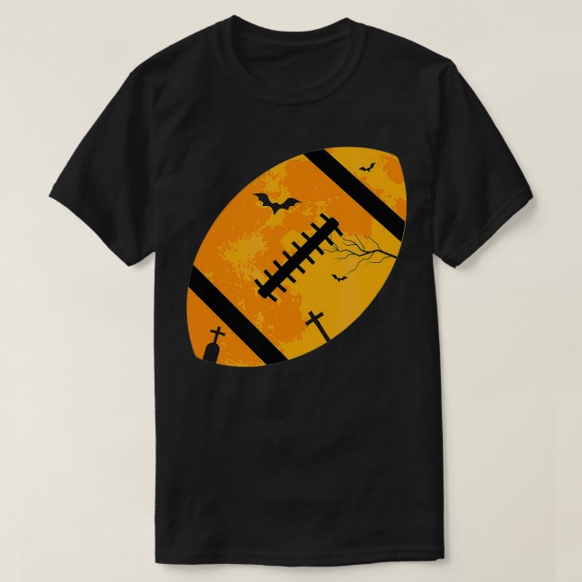 Amerikanska Fladdermöss i Football Halloween Costu T Shirt (Design framsida)