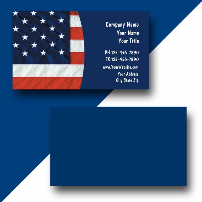 Amerikanska flagg affärskort visitkort (Skapare uppladdad)