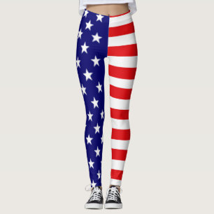 Amerikanska flagg Leggings