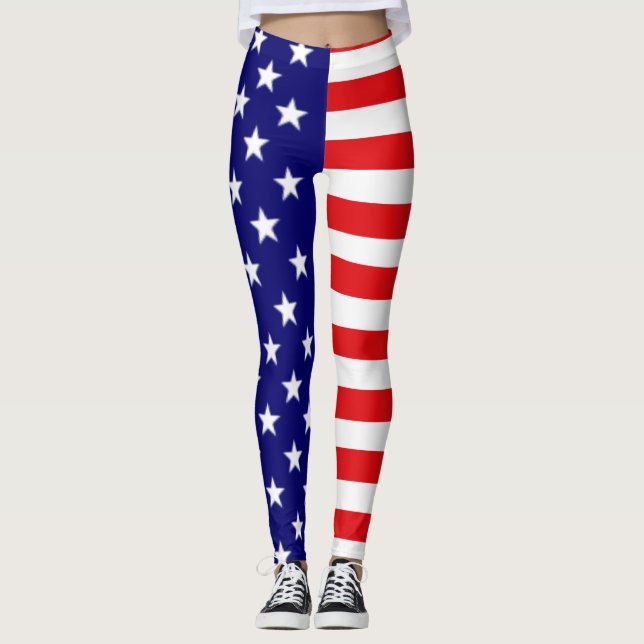 Amerikanska flagg Leggings (Framsida)