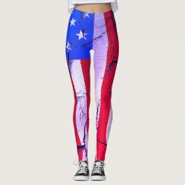 Amerikanska Flagga 4:e juli Firande Leggings