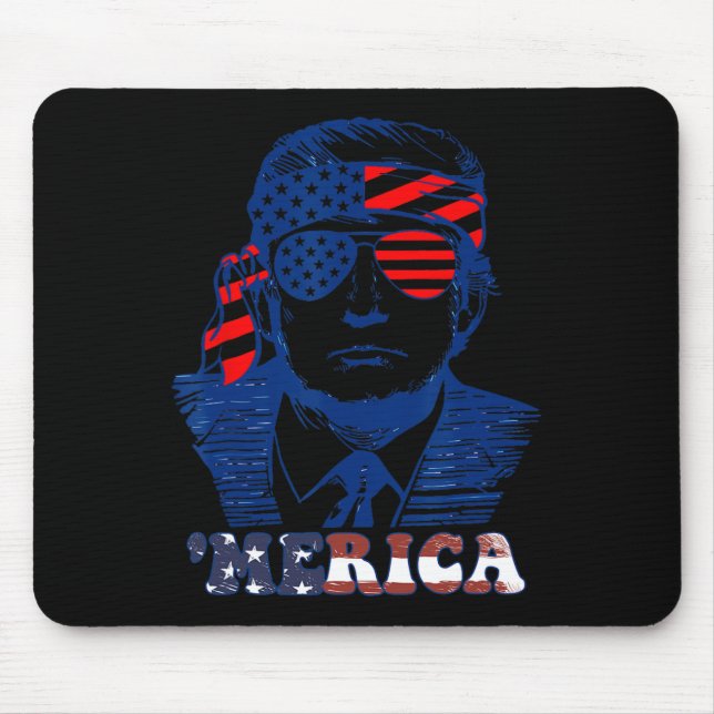 Amerikanska Flagga, 4:e juli, Lycklig Musmatta (Framsidan)
