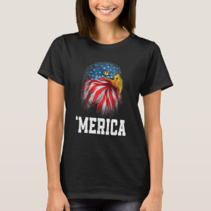 Amerikanska Flagga 4:e juli "Merica Örn USA M T Shirt