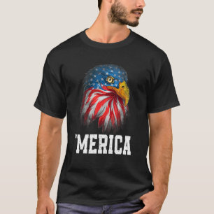 Amerikanska Flagga 4:e juli "Merica Örn USA M T Shirt
