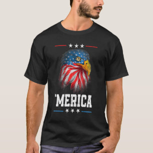 Amerikanska Flagga 4:e juli "Merica Örn USA M T Shirt
