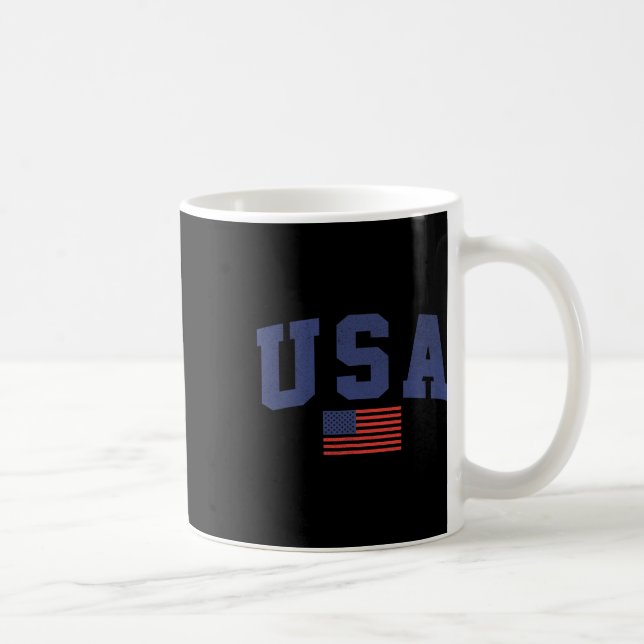 Amerikanska Flagga 4 juli Americana, feta Blue Kaffemugg (Höger)