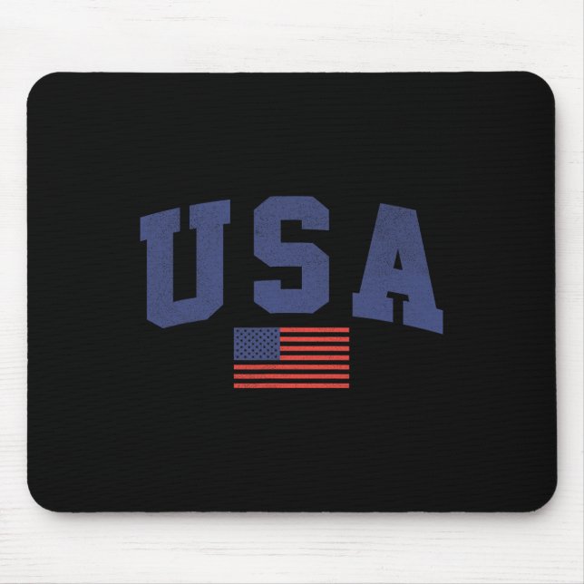 Amerikanska Flagga 4 juli Americana, feta Blue Musmatta (Framsidan)