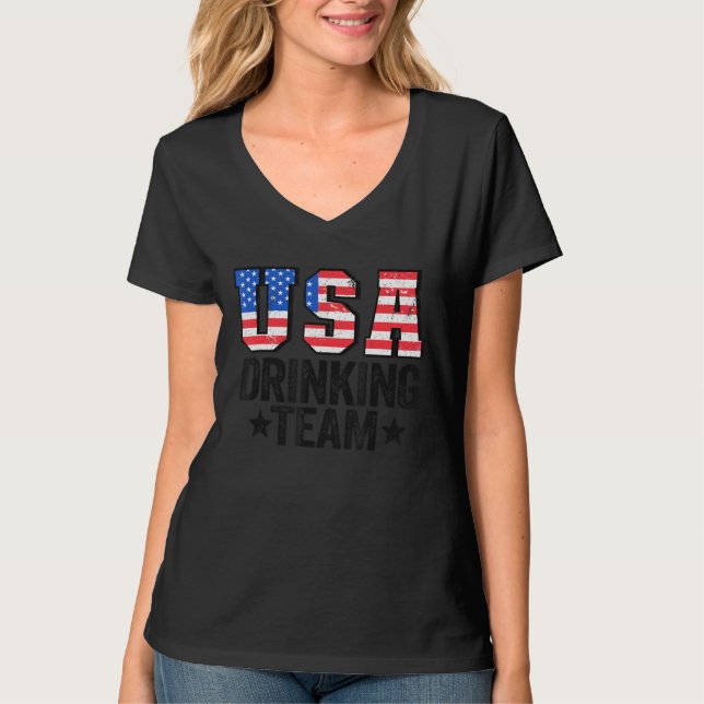 Amerikanska Flagga 4 juli Bee T Shirt (Framsida)