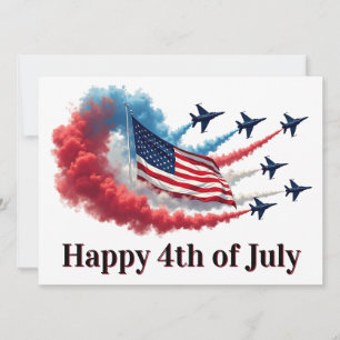 Amerikanska Flagga, 4 juli Julkort