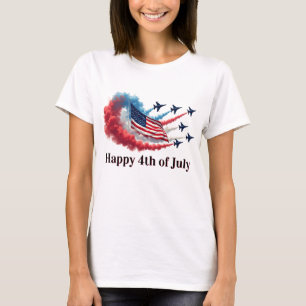 Amerikanska Flagga, 4 juli T Shirt