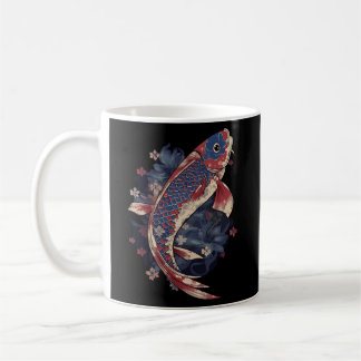Amerikanska Flagga 4 juli, USA: Patriotic Koi Fish Kaffemugg