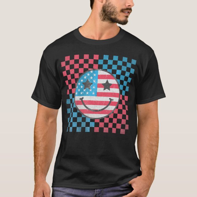 Amerikanska Flagga 4 Th O T Shirt (Framsida)