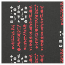 Amerikanska flagga 4th july picnic-fyrverkerivita