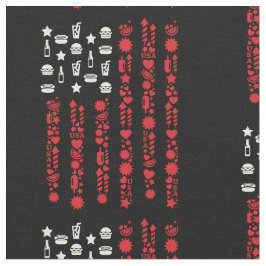 Amerikanska flagga 4th july picnic-fyrverkerivita tyg