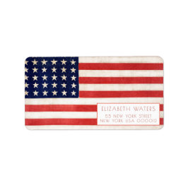 AMERIKANSKA FLAGGA ADRESSETIKETTER