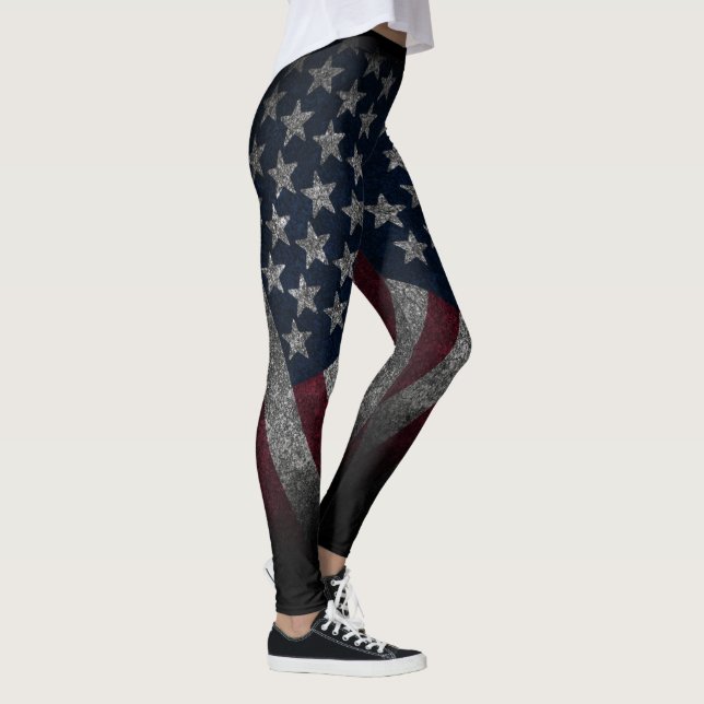 Amerikanska Flagga, Amerika, Patriotic, Old glory, Leggings (Höger)