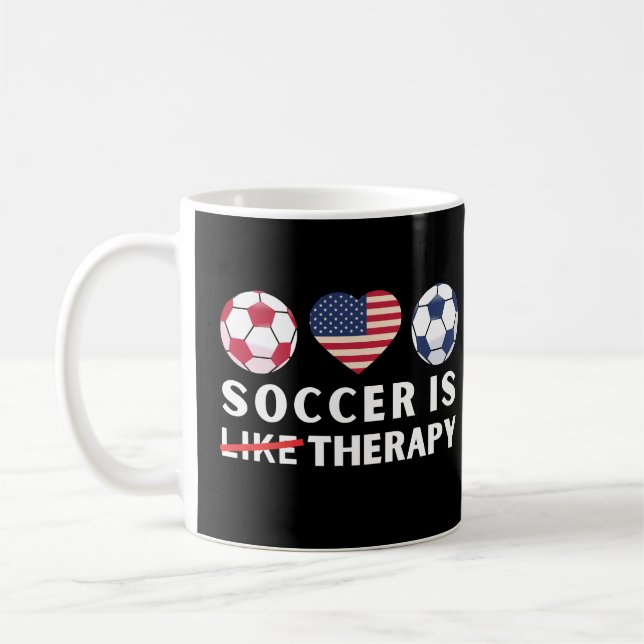 Amerikanska Flagga är som terapi Kaffemugg (Vänster)