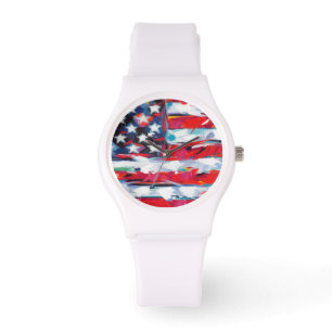 Amerikanska Flagga Armbandsur