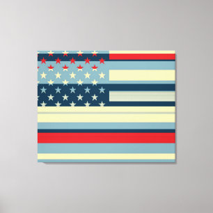 Amerikanska Flagga art 2 Canvastryck