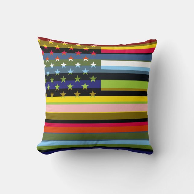 Amerikanska Flagga art 3 Kudde (Framsida)