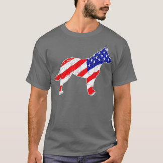 Amerikanska Flagga Australien Cattle Patriotic Hun T Shirt