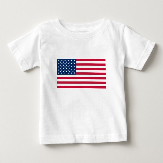 Amerikanska Flagga Baby T-Shirt Förenta staterna (Framsida)