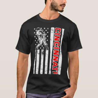 Amerikanska Flagga Baseball Fläkt T Shirt
