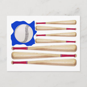 Amerikanska Flagga Baseball-gåvor Vykort