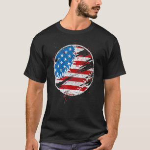 Amerikanska Flagga Baseball juli 4:e USA Manar Wom T Shirt