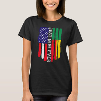 Amerikanska Flagga & Benin Flagga Best Gigi All-Fa T Shirt