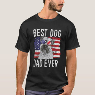 Amerikanska Flagga Best Hund någonsin Mjukt Jackat T Shirt