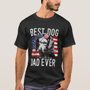 Amerikanska Flagga Best Hund Pappa Engelska Leksak T Shirt