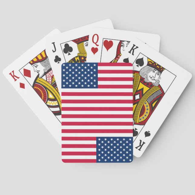 Amerikanska Flagga betalkort Patriotic Casinokort (Baksidan)