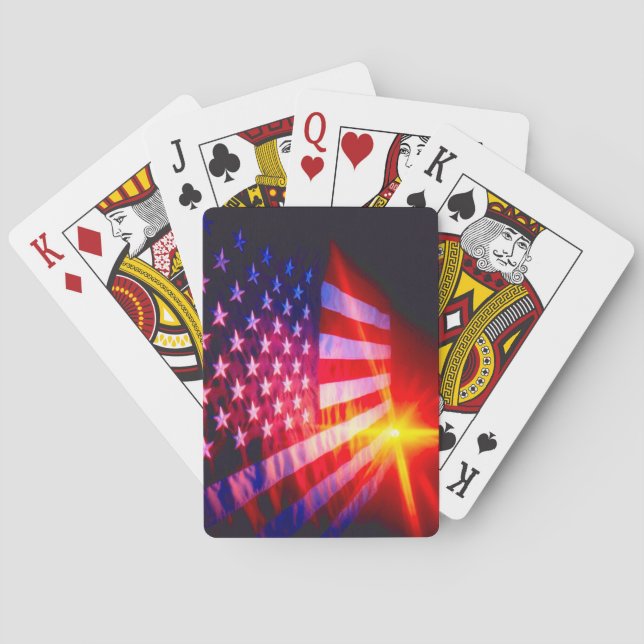 Amerikanska Flagga Bicycle® Poker-uppspelningskort Casinokort (Baksidan)