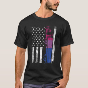 Amerikanska Flagga Bisexual Lastbil Bi-Pridet HGBT T Shirt
