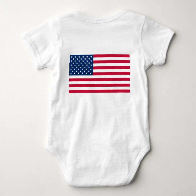 Amerikanska Flagga Bodykosten eller T-Shirt (Baksida)