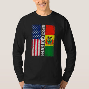 Amerikanska Flagga & Bolivia Flagga Best Gigi All  T Shirt