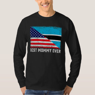 Amerikanska Flagga Botswana Flagga Best Mamma någo T Shirt