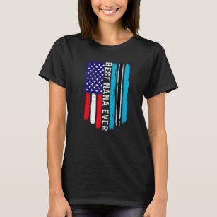 Amerikanska Flagga & Botswana Flagga Best Nana någ T Shirt