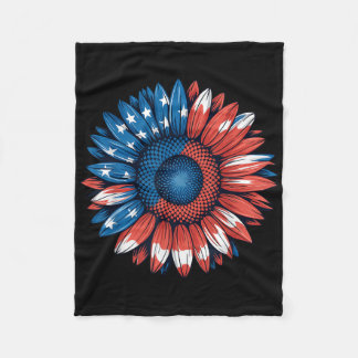 Amerikanska Flagga Bow Tie 4:e juli Flickor Patrio Fleecefilt