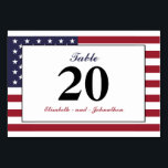 Amerikanska Flagga Bröllop Bordsnummer<br><div class="desc">Amerikanska Bordsnummer-kort i Bröllop vid Bröllop Store.</div>