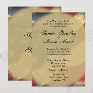 Amerikanska Flagga bröllopsinbjudningar Inbjudningar