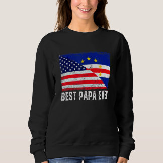 Amerikanska Flagga Cabo Verde Flagga Best Pappa nå T Shirt
