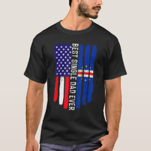 Amerikanska Flagga & Cabo Verde Flagga Best Single T Shirt