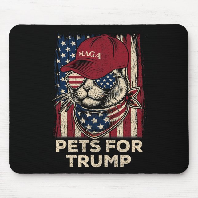 Amerikanska Flagga Cat Lives Problem Trump 2024 Musmatta (Framsidan)