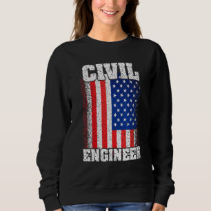 Amerikanska Flagga Civil Ingenjör Usa Patriot Mana T Shirt
