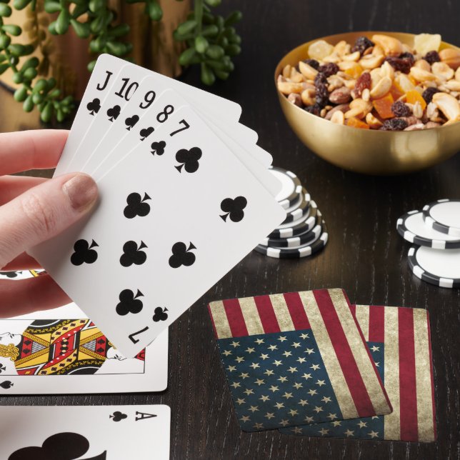 Amerikanska Flagga Classic-spelkort Casinokort (På plats)
