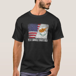 Amerikanska Flagga & Cypern Flagga Best Single Pap T Shirt