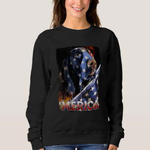 Amerikanska Flagga Dachshund Hund Celebrate 4 juli T Shirt